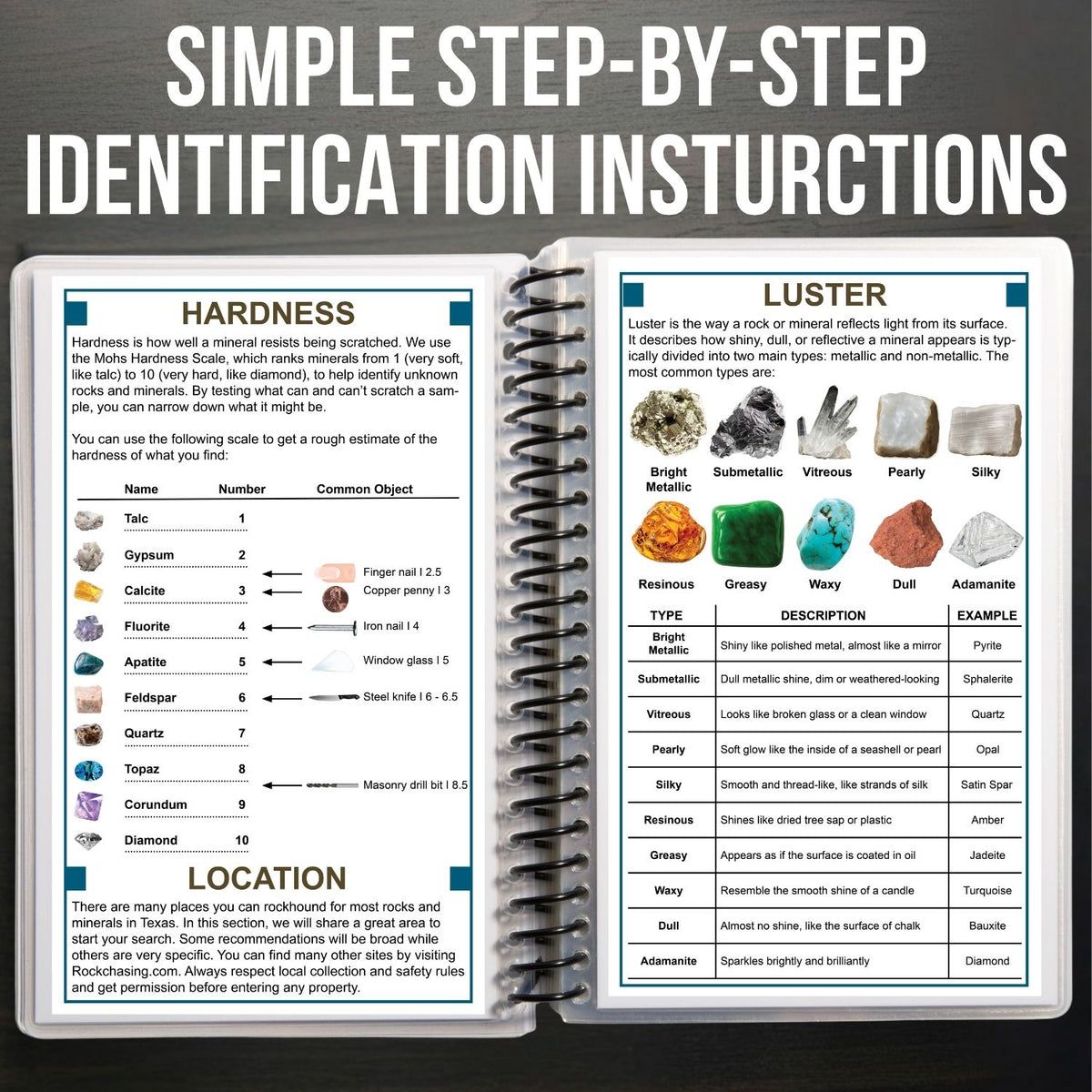 The Washington and Oregon field guide open to its identification instructions